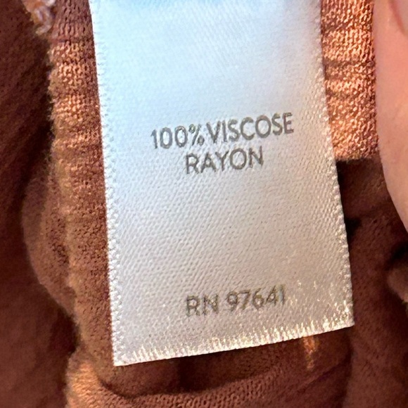 Pure Jill Peach Popover Blouse Sz S 3/4 Sleeves Gathers Casual Lightweight - Picture 5 of 6